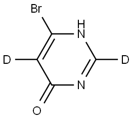 6-bromopyrimidin-4(3H)-one-2,5-d2 Struktur