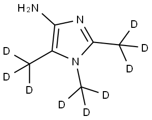 1,2,5-tris(methyl-d3)-1H-imidazol-4-amine Struktur