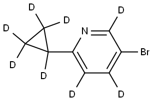 5-bromo-2-(cyclopropyl-d5)pyridine-3,4,6-d3 Struktur