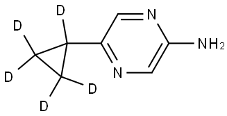 5-(cyclopropyl-d5)pyrazin-2-amine Struktur