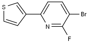 3-bromo-2-fluoro-6-(thiophen-3-yl)pyridine Struktur