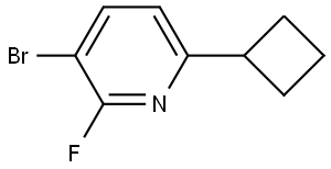 3-bromo-6-cyclobutyl-2-fluoropyridine Struktur