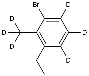 1-bromo-3-ethyl-2-(methyl-d3)benzene-4,5,6-d3 Struktur