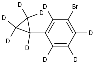 1-bromo-3-(cyclopropyl-d5)benzene-2,4,5,6-d4 Struktur