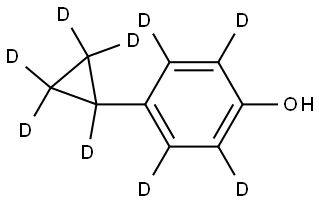 4-(cyclopropyl-d5)phen-2,3,5,6-d4-ol Struktur