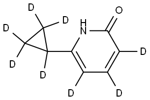 6-(cyclopropyl-d5)pyridin-3,4,5-d3-2-ol Struktur