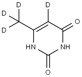 6-(methyl-d3)pyrimidine-2,4(1H,3H)-dione-5-d Struktur