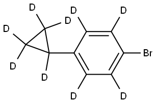 1-bromo-4-(cyclopropyl-d5)benzene-2,3,5,6-d4 Struktur