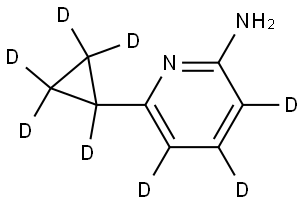 6-(cyclopropyl-d5)pyridin-3,4,5-d3-2-amine Struktur