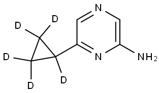 6-(cyclopropyl-d5)pyrazin-2-amine Struktur