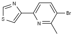 4-(5-bromo-6-methylpyridin-2-yl)thiazole Struktur