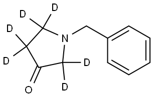 1-benzylpyrrolidin-3-one-2,2,4,4,5,5-d6 Struktur