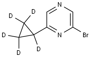 2-bromo-6-(cyclopropyl-d5)pyrazine Struktur