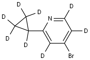 4-bromo-2-(cyclopropyl-d5)pyridine-3,5,6-d3 Struktur