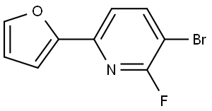 3-bromo-2-fluoro-6-(furan-2-yl)pyridine Struktur