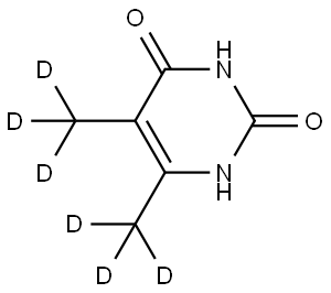 5,6-bis(methyl-d3)pyrimidine-2,4(1H,3H)-dione Struktur