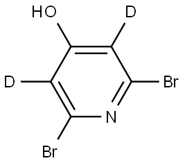 2,6-dibromopyridin-3,5-d2-4-ol Struktur