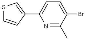 3-bromo-2-methyl-6-(thiophen-3-yl)pyridine Struktur