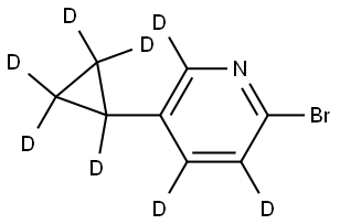 2-bromo-5-(cyclopropyl-d5)pyridine-3,4,6-d3 Struktur