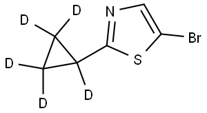 5-bromo-2-(cyclopropyl-d5)thiazole Struktur