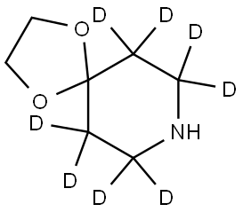 1,4-dioxa-8-azaspiro[4.5]decane-6,6,7,7,9,9,10,10-d8 Struktur