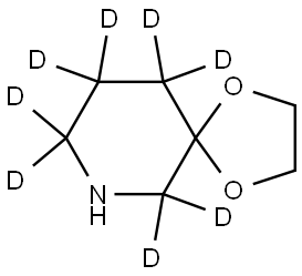 1,4-dioxa-7-azaspiro[4.5]decane-6,6,8,8,9,9,10,10-d8 Struktur