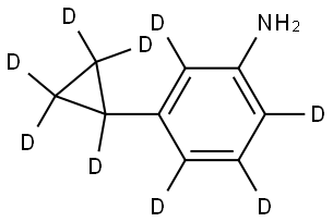 3-(cyclopropyl-d5)benzen-2,4,5,6-d4-amine Struktur