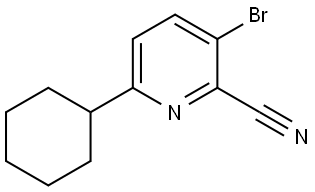 3-bromo-6-cyclohexylpicolinonitrile Struktur