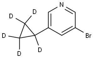 3-bromo-5-(cyclopropyl-d5)pyridine Struktur