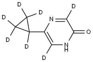 5-(cyclopropyl-d5)pyrazin-3,6-d2-2-ol Struktur