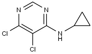 4-Pyrimidinamine, 5,6-dichloro-N-cyclopropyl- Struktur