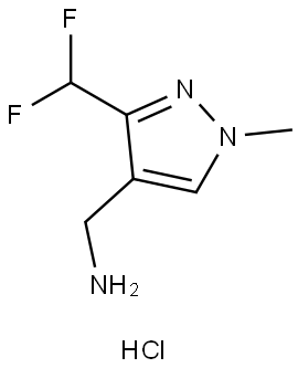 3-(Difluoromethyl)-1-methyl-1H-pyrazole-4-methanamine hydrochloride Struktur