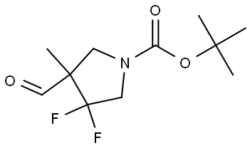 tert-butyl 3,3-difluoro-4-formyl-4-methylpyrrolidine-1-carboxylate Struktur