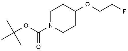 tert-butyl 4-(2-fluoroethoxy)piperidine-1-carboxylate Struktur