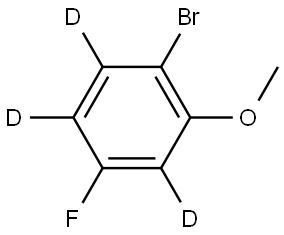 1-bromo-4-fluoro-2-methoxybenzene-3,5,6-d3 Struktur