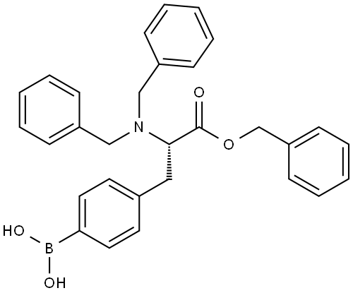 L-Phenylalanine, 4-borono-N,N-bis(phenylmethyl)-, α-(phenylmethyl) ester (9CI) Struktur