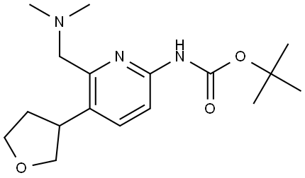 tert-butyl (6-((dimethylamino)methyl)-5-(tetrahydrofuran-3-yl)pyridin-2-yl)carbamate Struktur