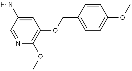 3-Pyridinamine, 6-methoxy-5-[(4-methoxyphenyl)methoxy]- Struktur