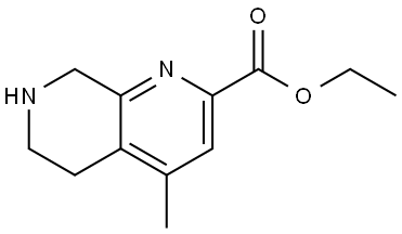 Ethyl 4-methyl-5,6,7,8-tetrahydro-1,7-naphthyridine-2-carboxylate Struktur