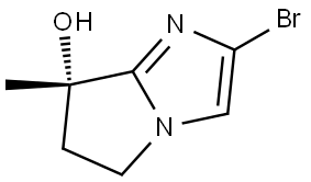 (7S)-2-bromo-7-methyl-5,6-dihydropyrrolo[1,2-a]imidazol-7-ol Struktur