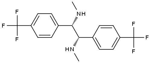 (1S,2S)-N1,N2-dimethyl-1,2-bis(4-(trifluoromethyl)phenyl)ethane-1,2-diamine Struktur