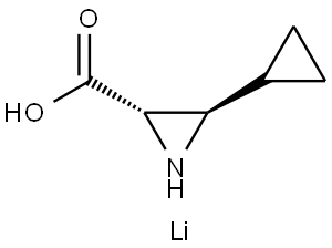 2-Aziridinecarboxylic acid, 3-cyclopropyl-, lithium salt (1:1), (2S,3R)- Struktur