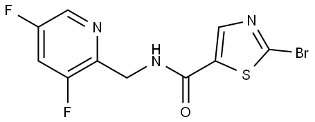 2-bromo-N-((3,5-difluoropyridin-2-yl)methyl)thiazole-5-carboxamide Struktur