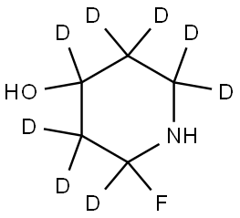 2-fluoropiperidin-2,3,3,4,5,5,6,6-d8-4-ol Struktur