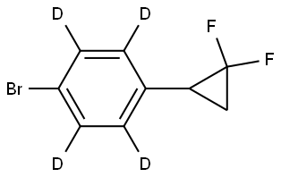 1-bromo-4-(2,2-difluorocyclopropyl)benzene-2,3,5,6-d4 Struktur