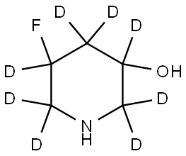 5-fluoropiperidin-2,2,3,4,4,5,6,6-d8-3-ol Struktur