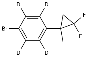 1-bromo-4-(2,2-difluoro-1-methylcyclopropyl)benzene-2,3,5,6-d4 Struktur