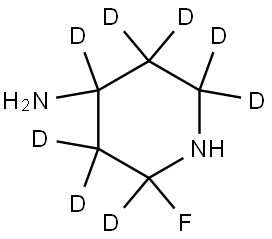 2-fluoropiperidin-2,3,3,4,5,5,6,6-d8-4-amine Struktur