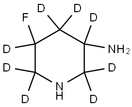 5-fluoropiperidin-2,2,3,4,4,5,6,6-d8-3-amine Struktur