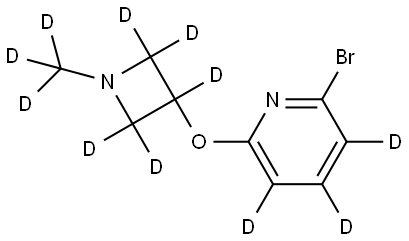 2-bromo-6-((1-(methyl-d3)azetidin-3-yl-2,2,3,4,4-d5)oxy)pyridine-3,4,5-d3 Struktur